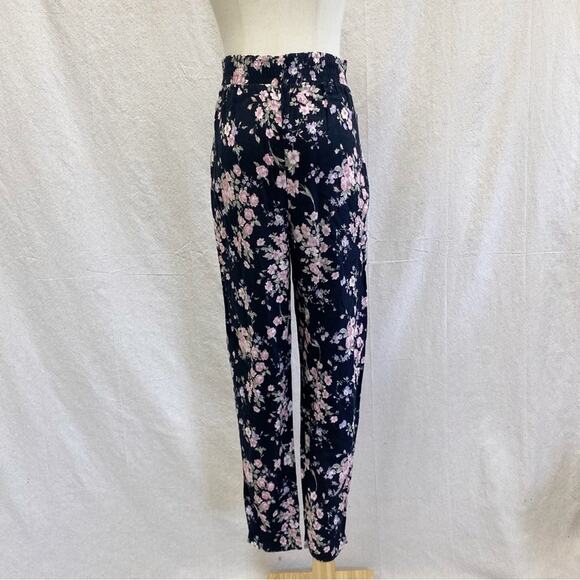 Vintage 90s floral print high‎ rise lightweight tapered leg pants x small-small - Picture 9 of 13